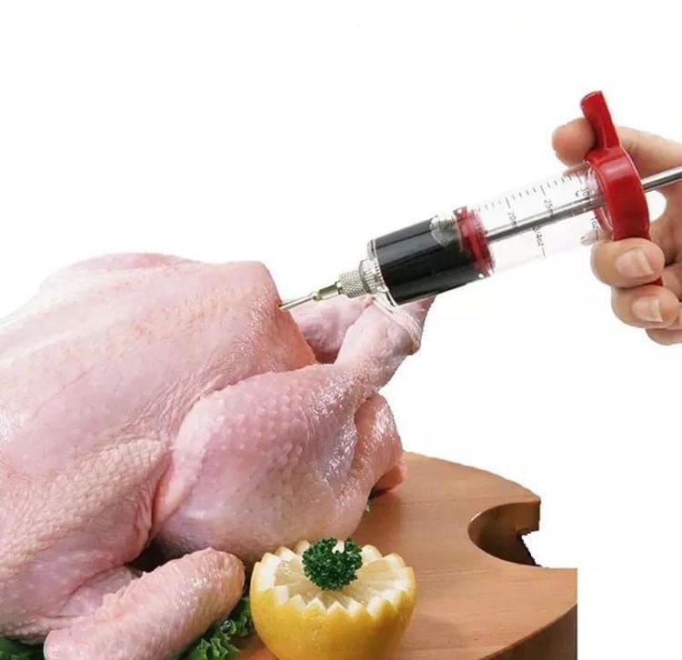 Meat Marinade Seasoning Flavor Injector, Injection Syringe With Screw-on Meat Needle For BBQ Grill Meat Marinade Seasoning Flavor Injector, Injection Syringe With Screw-on Meat Needle For BBQ Grill
